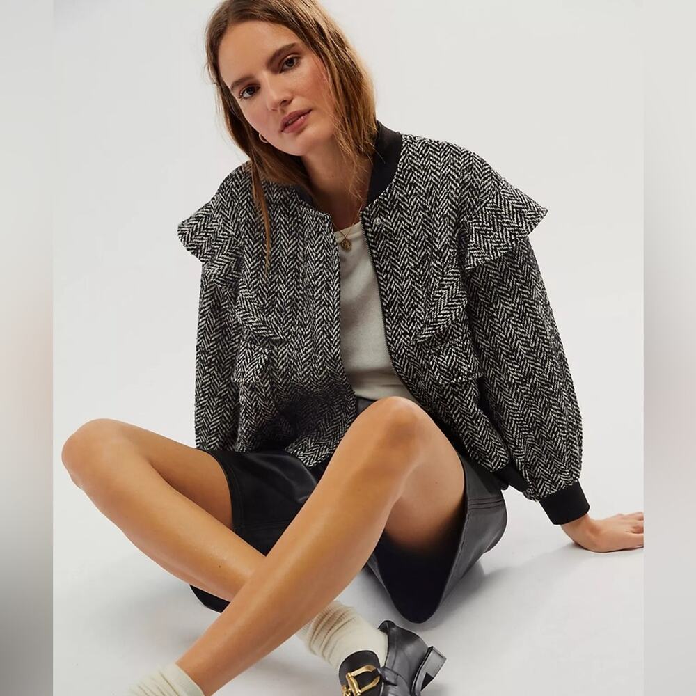 Driftwood Frill Bomber Jacket
